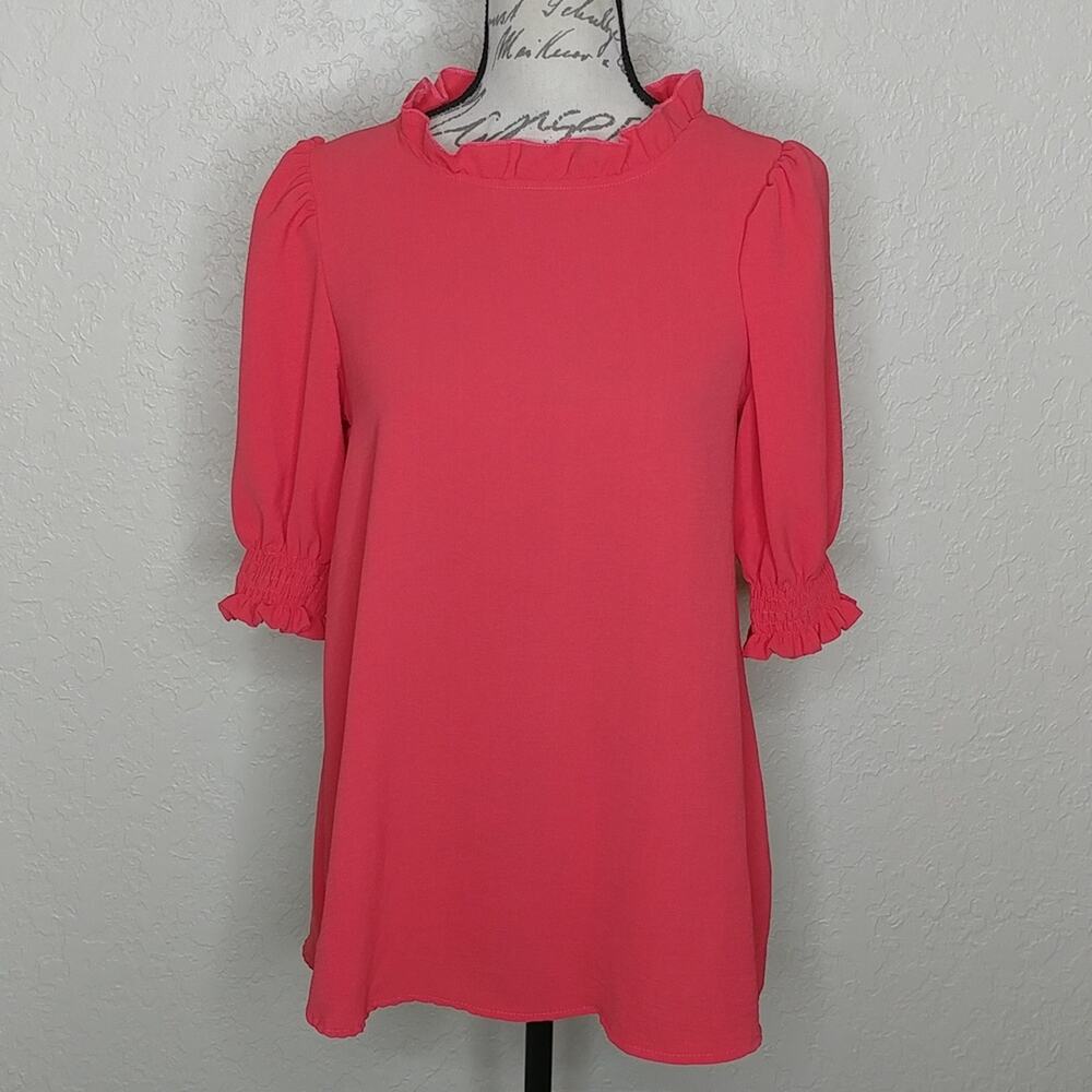 Beeson River Ruffle Trim Top Size Small